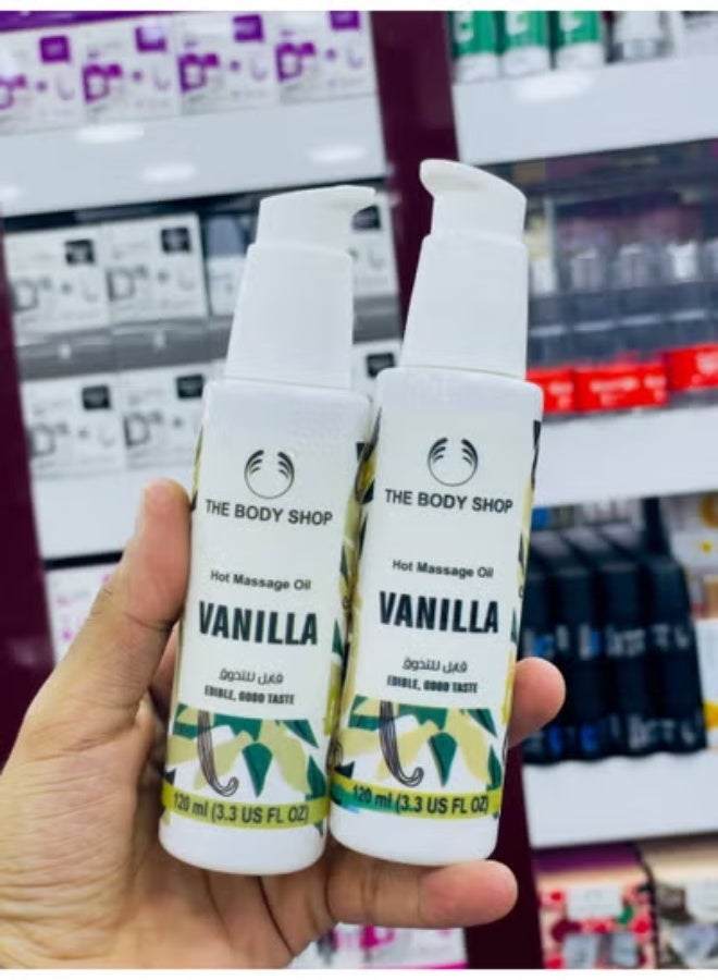 The Body Shop Vanilla Edible Massage Oil - 120ml | Naturally Formulated Hot Massage Oil - Sweet Vanilla Flavor and a Warming Body Touch - Image 3